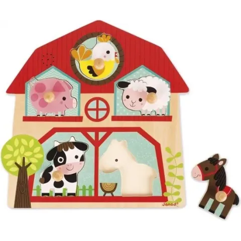 Janod Muzikale Puzzel - De vrienden van de boerderij