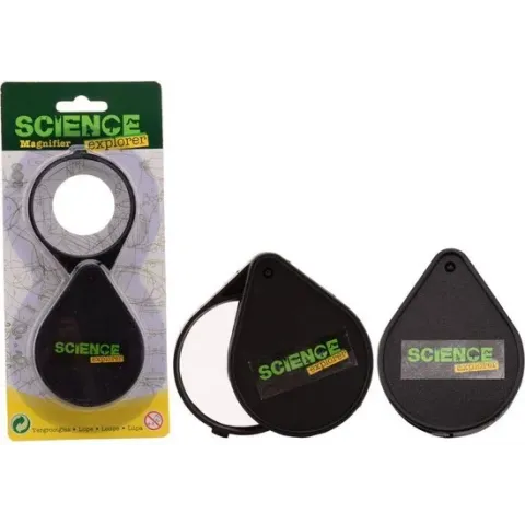 Johntoy Science Exploder Vergrootglas Zwart 8,5 Cm