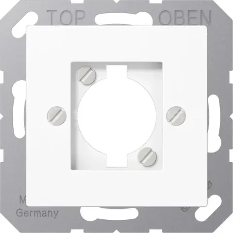 JUNG AS500 outlet-component kunststof, wit, basis element met centr a, XLR