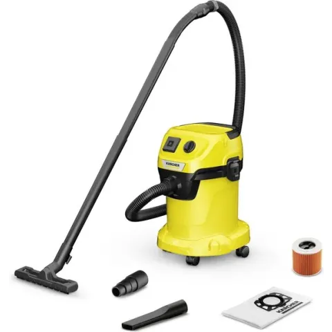 Kärcher WD 3 P V-17/4/20 Multifunctionele Alleszuiger - 1000W - geïntegreerd stopcontact - vuilreservoir 17L - stroomkabel 4m