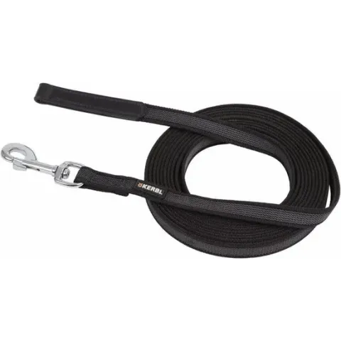 Kerbl Hondenriem 5 m rubber zwart 81044