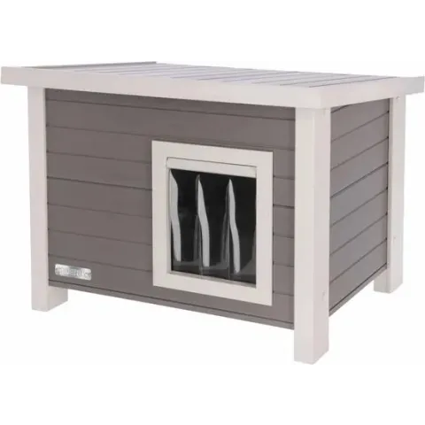 Kerbl Kattenhuis Eli ECO 57x45x43 cm grijs en wit