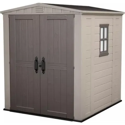 Keter Factor 6x6 Tuinhuis - 178x195,5x208cm– Taupe/Beige