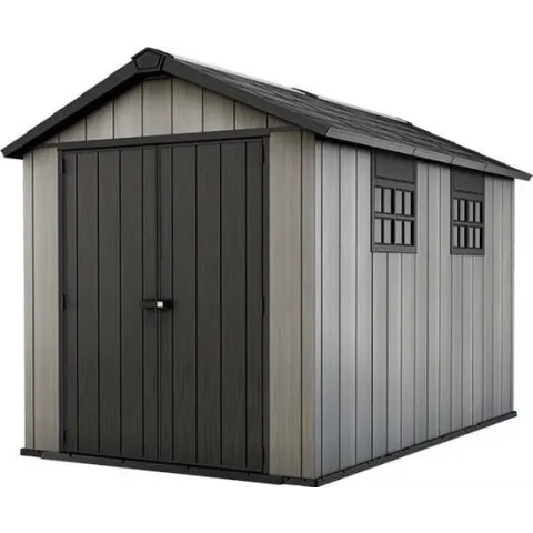 Keter Oakland 7511 Tuinhuis - 229x350x242cm - Antraciet