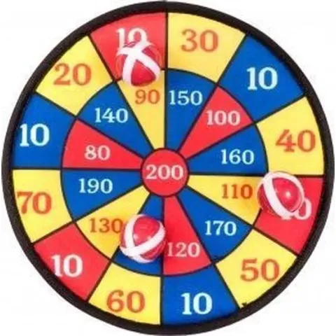 Kids Fun Dartbord Klittenband 28 Cm 4-delig