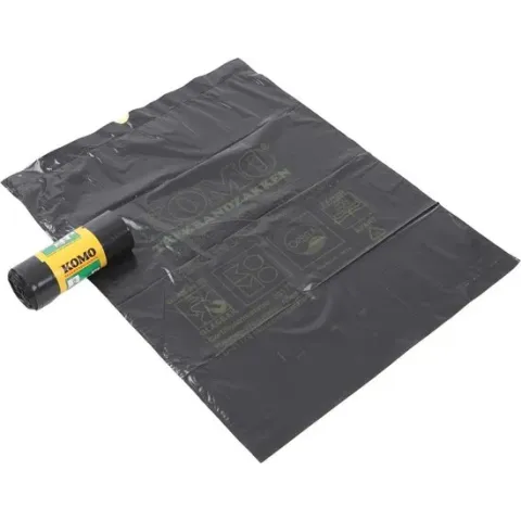 KOMO Afvalzakken met trekband - 60 l - 15 stuks