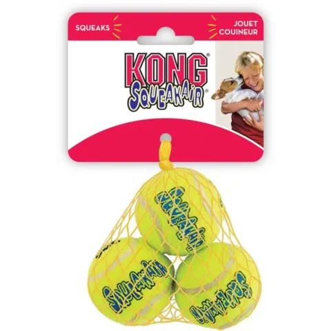 Kong Air Squaker Tennisbal - Hondenspeelgoed - XS - Ø5 cm