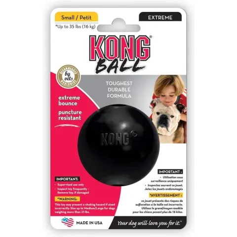 Kong Extreme Bal - Hondenspeelgoed - Zwart - M/L