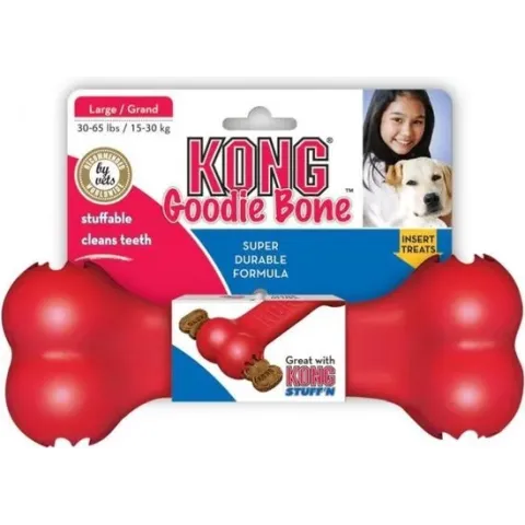 Kong Goodie Bone Medium 1 St - Kauwspeelgoed - 178 mm x 153 mm x 51 mm - Rood