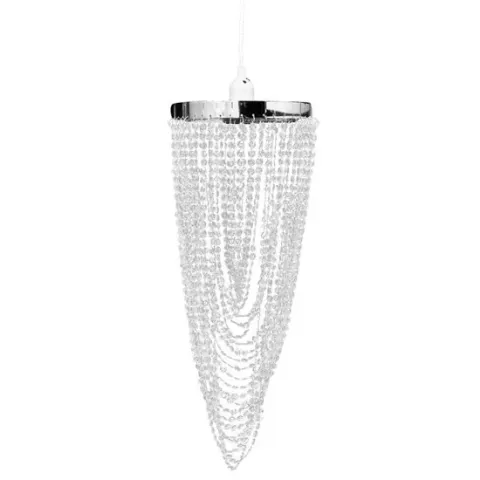 Kroonluchter - met kristallen - 22 x 58 cm - Transparant