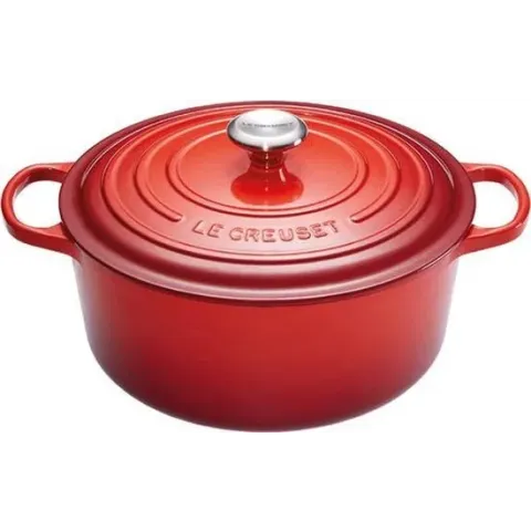 Kusta Gietijzeren Ronde braadpan - 2,4 L- Ø 20 cm - Kersenrood