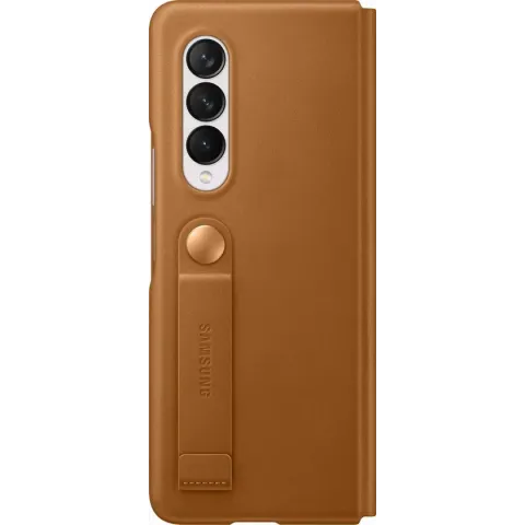Lederen Flip Hoesje - Samsung Galaxy Z Fold3 5G - Camel