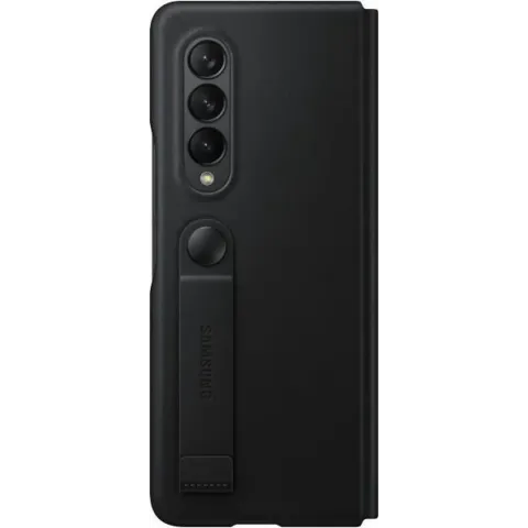Lederen Flip Hoesje - Samsung Galaxy Z Fold3 5G - Zwart