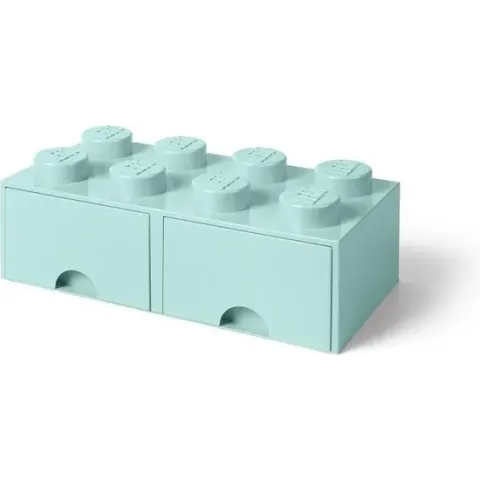 LEGO Brick 8 Opbergbox - Kunststof - Aqua Blauw