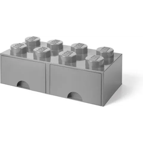 LEGO Brick 8 Opbergbox - Kunststof - Grijs