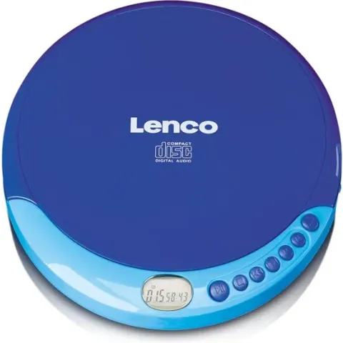 Lenco CD-011BU - Discman met hoge kwaliteit oordopjes - Blauw