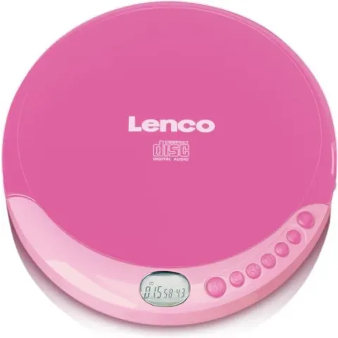 Lenco CD-011PK - Discman met hoge kwaliteit oordopjes - Roze
