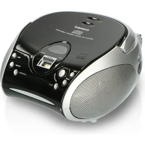 Lenco SCD-24 - Radio CD-speler met AUX-uitgang - Zwart