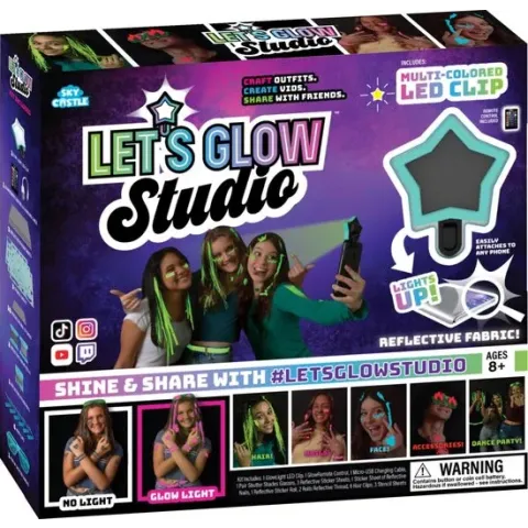 Let's Glow Studio - Complete Set - DIY Influencer Video Creator Kit - Voor Tiktok, Instagram en YouTube Video creatie - 16 Kleuren LED Licht