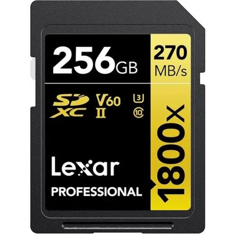 Lexar Professional SDXC 256GB BL 1800X UHS-II V60 Gold