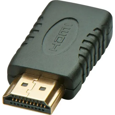 LINDY 41208 HDMI Adapter [1x HDMI-stekker - 1x HDMI-bus, mini] Zwart
