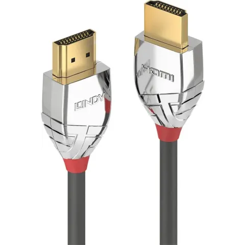 Lindy Cromo Line Standard - HDMI met ethernetkabel - HDMI (M) naar HDMI (M) - 7.5 m - drievoudig afgeschermd - grijze laarzen - 4K ondersteuning