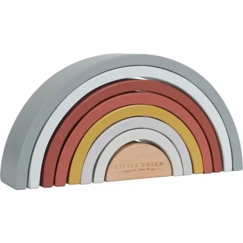 Little Dutch Pure & Nature Houten Stapelaar Regenboog