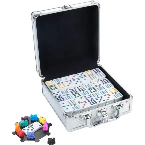 Longfield Games Domino D12 Mexican Train Aluminium Case