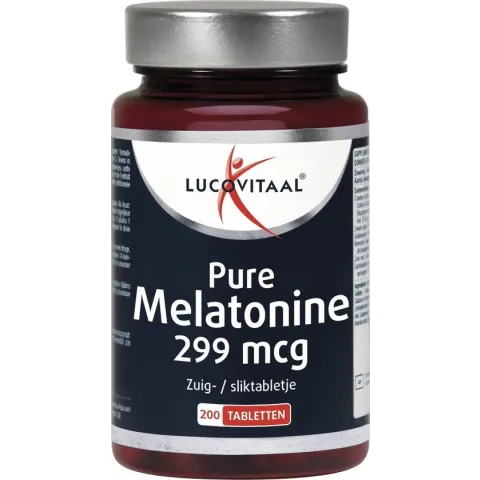Lucovitaal - Melatonine Puur 299 mircogram - 200 tabletten - Voedingssupplement