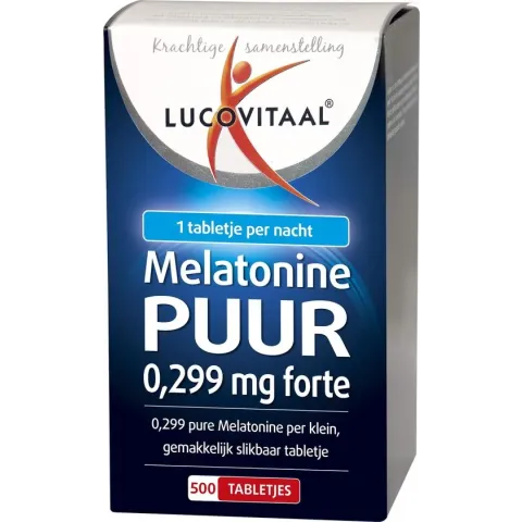 Lucovitaal - Melatonine Tabletjes 0,299 mg -  500 tabletten - Voedingssupplementen