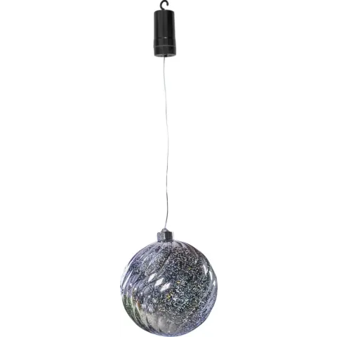Luxform Kerstbal Swirl Zilver - Batterij - Timerfunctie - 8 LED's