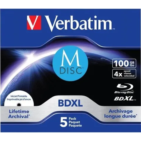M-DISC Verbatim BD-R 4X 100 GB INKJET PRINTABLE retail