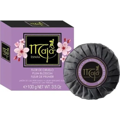 Maja zeep rond doosje plum bl 100 gr