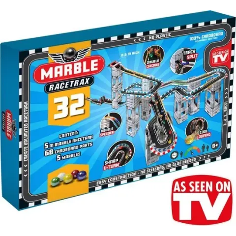 Marble Racetrax - Knikkerbaan - Racebaan - Circuit Set - 32 Sheets - 5 Meter