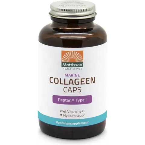 Marine Collageen Peptan - Vis Type I - 180 capsules - Flesje met 180 capsules