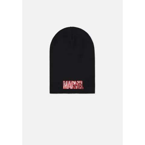 Marvel Beanie Muts Logo Zwart