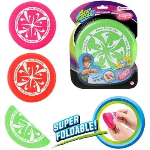 Merkloos Superflexibele Frisbee - Rubber - Ø 17cm. - Kleurenmix
