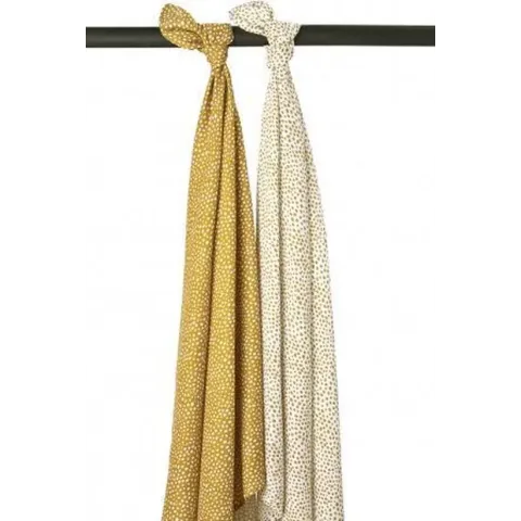 Meyco 2-pack swaddles Cheetah - honey gold