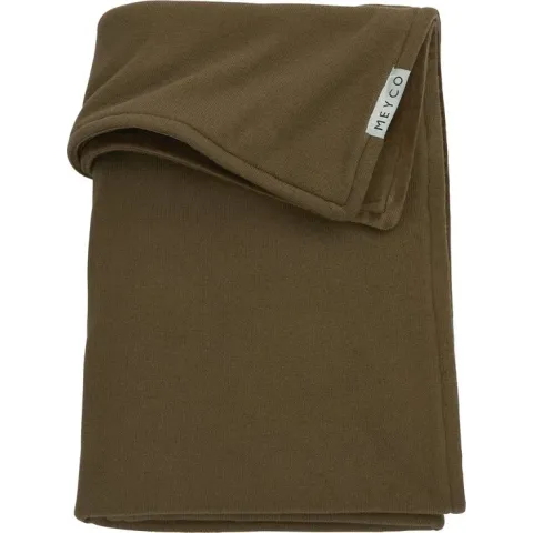 Meyco wiegdeken velvet Knit Basic - Chocolate - 75x100cm