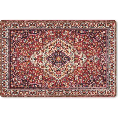 Muismat - Mousepad - Perzisch Tapijt - Vloerkleed - Patronen - Rood - 27x18 cm