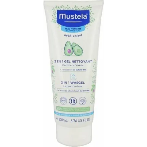 Mustela Bébé 2 en 1 Cheveux et Corps Gel Normale Huid 200ml