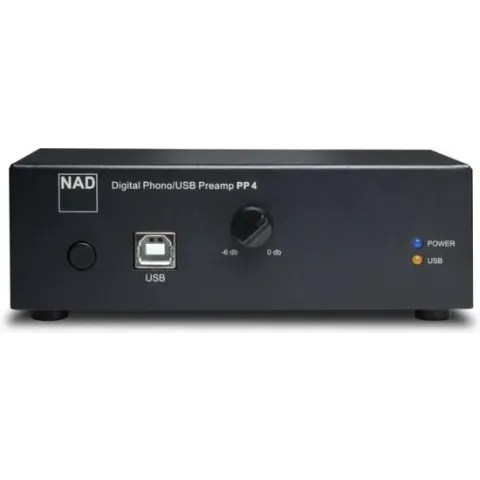 NAD PP 4 Phono Voorversterker met USB voor Digitaliseren Vinyl - Zwart