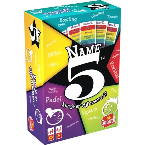 Name 5 - Bordspel - Trivia - Kun jij er vijf noemen?