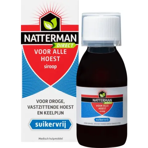 Natterman Direct Voor Alle Hoest - Suikervrij - Anti-Hoestmiddel - 120ml