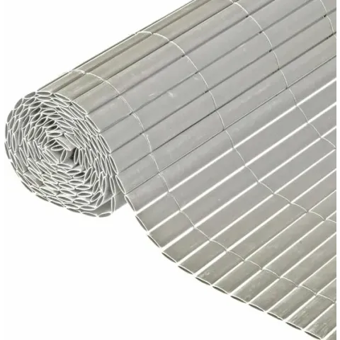 Nature Tuinscherm dubbelzijdig 1,5x3 m PVC grijs