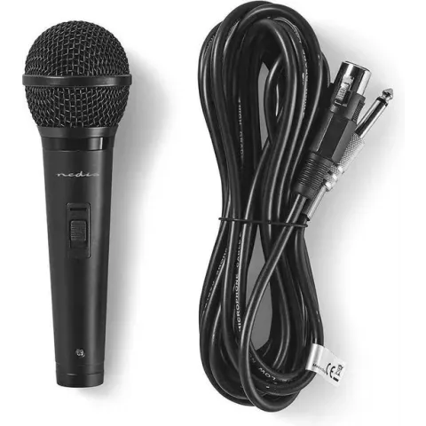 Nedis bedrade microfoon - XLR - 6,35mm Jack - metaal / zwart - 5 meter