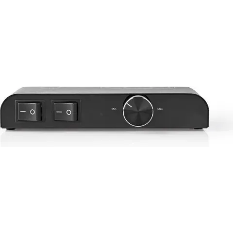 Nedis - Nedis ASWI2652BK Luidsprekerschakelaar 2 Poorten Banana Volume Control Zwart - 30 Dagen Niet Goed Geld Terug