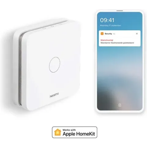 Netatmo Slimme Koolmonoxidemelder  - Gealarmeerd als er koolmonoxide in uw huis