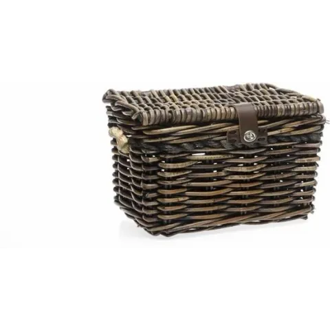 New Looxs Melbourne Medium Fietsmand Voordrager - 24 liter - Rotan – Bruin