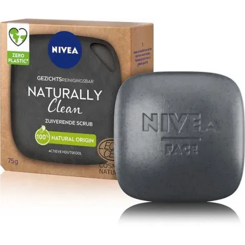 NIVEA Naturally Clean Face Bar Zuiverende Scrub 75 gr